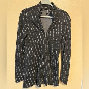 Ibex Wool Full Zip Long Length Sweater Jacket Size Small‎